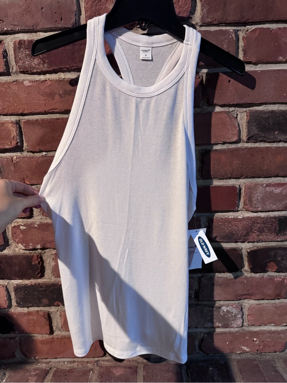 NWT! Old Navy Women's Cream Ribbed Racerback Tank